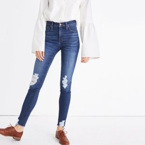 Madewell 9” High-Rise Skinny Jeans: Destructed